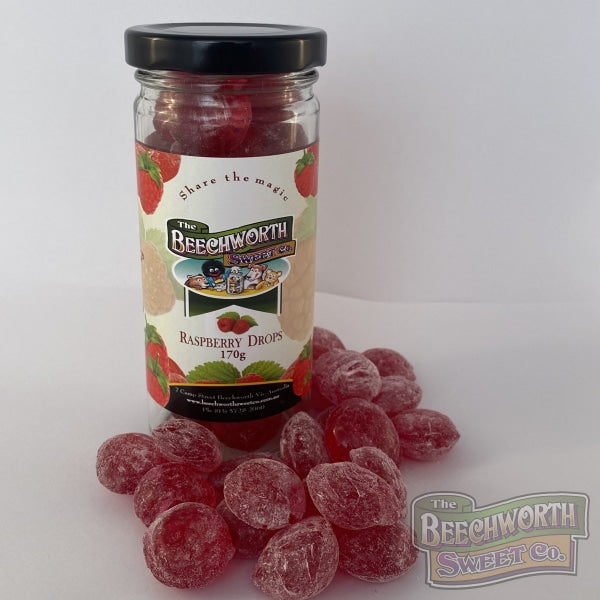 Old Fashioned Raspberry Drops Jar – The Beechworth Sweet Co.